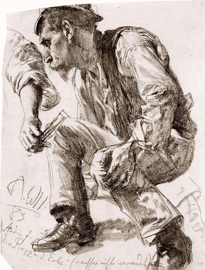  Adolpyh Von Menzel —— 德艾伯广场工人习作